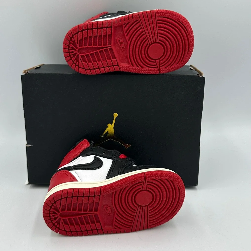[FD1413-106] Air Jordan 1 Retro High OG Toddler 'Black Toe‎ Reimagined' *NEW* 4C
